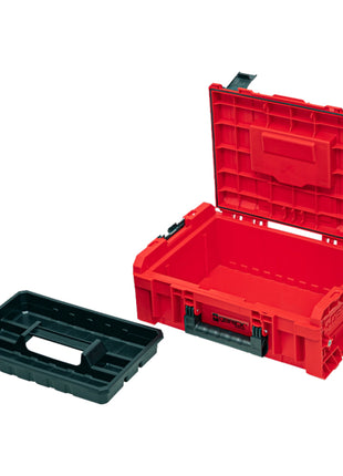 Qbrick System PRO Technik Case 2.0 RED ULTRA HD Custom Werkzeugkoffer 450 x 332 x 171 mm 12 l stapelbar IP54 mit Ablage