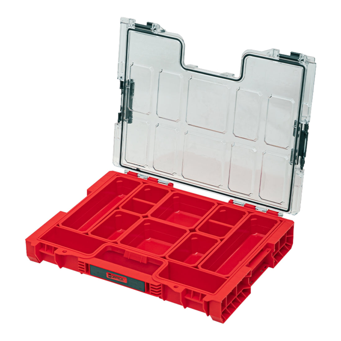 Qbrick System PRO Organizer 200 RED ULTRA HD impilabile 452 x 296 x 79 mm 6 L IP54 con 8 inserti