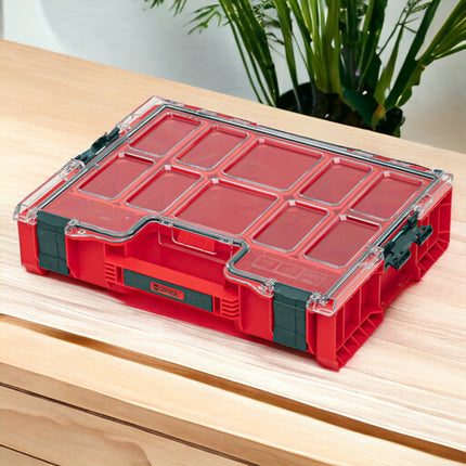 Qbrick System PRO Organiser 300 RED ULTRA HD impilabile 452 x 358 x 110 mm 9 l IP54 con 8 inserti