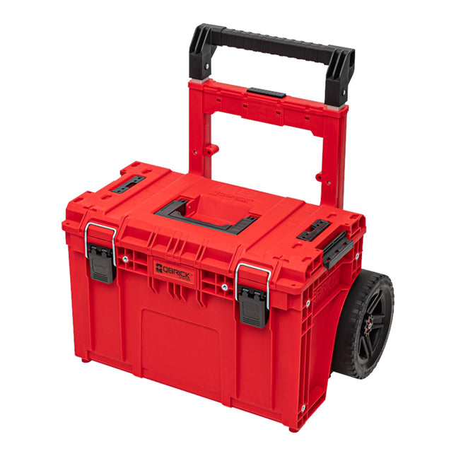Qbrick System PRIME Cart RED ULTRA HD Impilabile su misura 590 x 425 x 660 mm 37 l IP66 100 kg di portata con doppio manico telescopico in alluminio