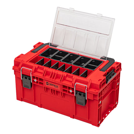Qbrick System PRIME Toolbox 250 Expert RED ULTRA HD Custom con organizzatore impilabile 535 x 327 x 277 mm 26 l IP66 con 5 intarsi e 10 divisori