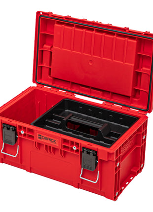 Qbrick System PRIME Toolbox 250 Expert RED ULTRA HD Custom z organizerem z możliwością sztaplowania 535 x 327 x 277 mm 26 l IP66 z 5 wkładkami i 10 przegrodami