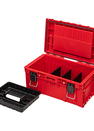 Qbrick System PRIME Toolbox 250 Expert RED ULTRA HD Custom z organizerem z możliwością sztaplowania 535 x 327 x 277 mm 26 l IP66 z 5 wkładkami i 10 przegrodami