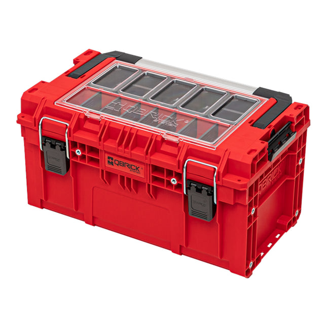 Qbrick System PRIME Toolbox 250 Expert RED ULTRA HD Custom con organizzatore impilabile 535 x 327 x 277 mm 26 l IP66 con 5 intarsi e 10 divisori