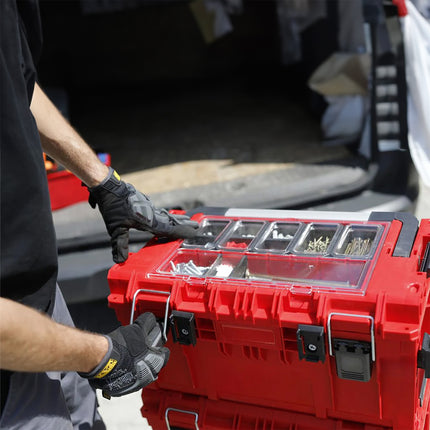 Qbrick System PRIME Toolbox 250 Expert RED ULTRA HD Custom con organizzatore impilabile 535 x 327 x 277 mm 26 l IP66 con 5 intarsi e 10 divisori