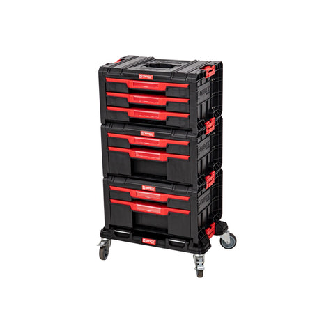 Qbrick System PRO Drawer Workshop Set 1 2.0 + 2x Drawer 2 Toolbox + 1x Drawer 3 Toolbox + tablica na kółkach