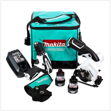 Makita DK 1454 W Akku Combo Kit Bohrschrauber DF330D + Handkreissäge HS300D + 2x Akku + Ladegerät - Toolbrothers