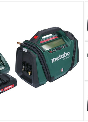 Metabo AK 18 Multi compresseur sans fil 18 V 11 bar + 1x batterie 2,0 Ah + chargeur