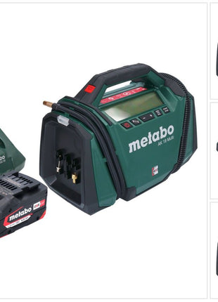 Metabo AK 18 Multi Akku Kompressor 18 V 11 bar + 1x Akku 4,0 Ah + Ladegerät