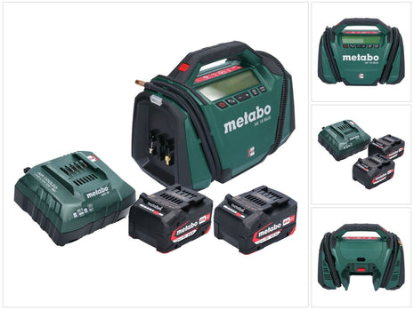 Metabo AK 18 Multi compresseur sans fil 18 V 11 bar + 2x batterie 4,0 Ah + chargeur