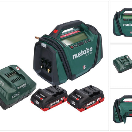 Compressore a batteria Metabo AK 18 Multi 18 V 11 bar + 2x batteria 4,0 Ah + caricatore