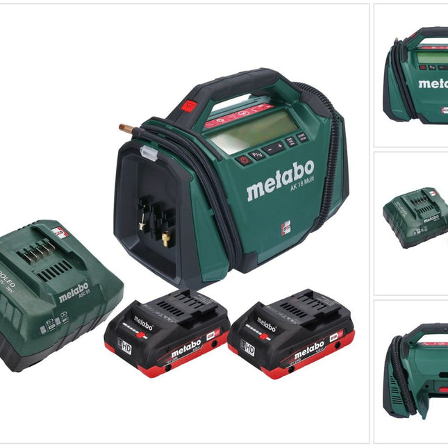 Compressore a batteria Metabo AK 18 Multi 18 V 11 bar + 2x batteria 4,0 Ah + caricatore