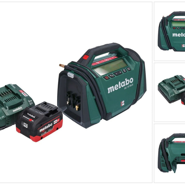 Compressore a batteria Metabo AK 18 Multi 18 V 11 bar + 1x batteria ricaricabile 5,5 Ah + caricatore