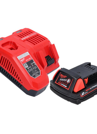 Riveteuse aveugle sur batterie Milwaukee M18 ONEFPRT-201X 18 V 20 kN sans balais + 1x batterie 2,0 Ah + chargeur + boîtier HD