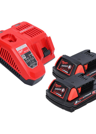 Riveteuse aveugle sur batterie Milwaukee M18 ONEFPRT-202X 18 V 20 kN brushless (4933478602) + 2x batterie 2,0 Ah + chargeur + boîtier HD