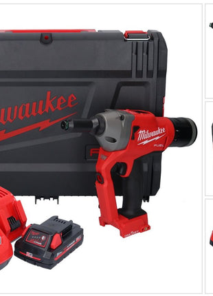 Milwaukee M18 ONEFPRT-301X nitownica akumulatorowa 18 V 20 kN bezszczotkowa + 1x akumulator 3,0 Ah + ładowarka + pudełko HD