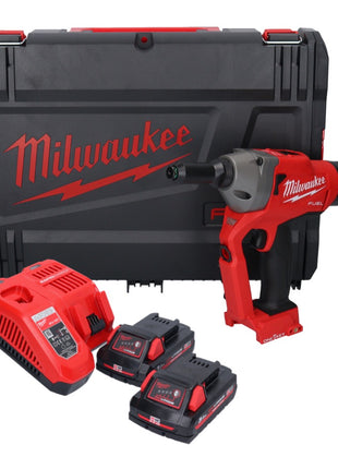 Milwaukee M18 ONEFPRT-302X remachadora ciega a batería 18 V 20 kN sin escobillas + 2x batería 3.0 Ah + cargador + caja HD