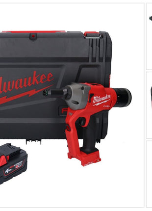 Milwaukee M18 ONEFPRT-401X remachadora ciega a batería 18 V 20 kN sin escobillas + 1x batería 4.0 Ah + caja HD - sin cargador