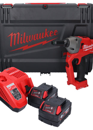 Milwaukee M18 ONEFPRT-402X nitownica akumulatorowa 18 V 20 kN bezszczotkowa + 2x akumulator 4,0 Ah + ładowarka + skrzynka HD