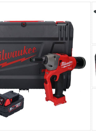 Milwaukee M18 ONEFPRT-501X Akku Blindnietgerät 18 V 20 kN Brushless + 1x Akku 5,0 Ah + HD Box - ohne Ladegerät