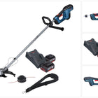 Bosch GFR 18V-23 Decespugliatore professionale a batteria senza spazzole da 18 V 230 mm + 2 batterie da 4,0 Ah + caricabatterie