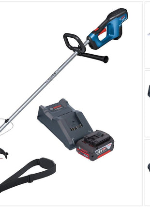 Bosch GRT 18V-33 Professional Akku Rasentrimmer 18 V 330 mm Brushless + 1x Akku 4,0 Ah + Ladegerät