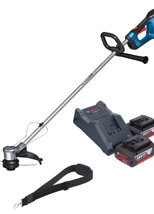 Bosch GRT 18V-33 Professional Akku Rasentrimmer 18 V 330 mm Brushless + 2x Akku 4,0 Ah + Ladegerät