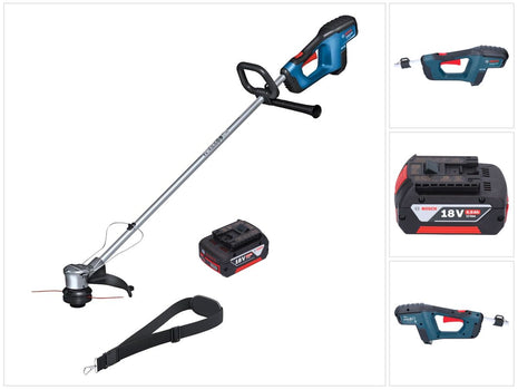 Bosch GRT 18V-33 Tagliaerba professionale a batteria 18 V 330 mm senza spazzole + 1x batteria ricaricabile 5,0 Ah - senza caricabatterie