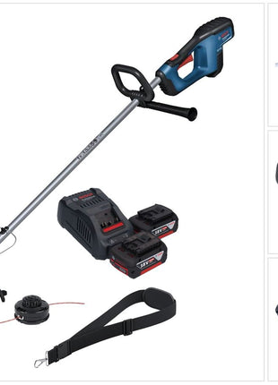 Bosch GFR 18V-23 Desbrozadora de batería profesional 18 V 230 mm sin escobillas + 2x baterías 5,0 Ah + cargador