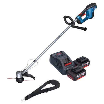 Bosch GRT 18V-33 Tagliaerba professionale a batteria 18 V 330 mm brushless + 2x batteria ricaricabile 5,0 Ah + caricabatterie