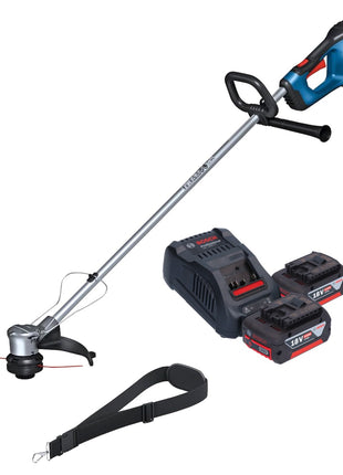 Bosch GRT 18V-33 Professional Akku Rasentrimmer 18 V 330 mm Brushless + 2x Akku 6,0 Ah + Ladegerät