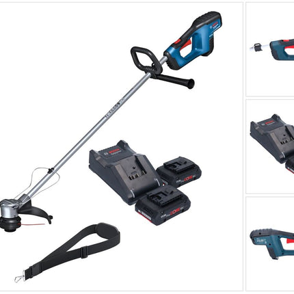 Bosch GRT 18V-33 Professional Akku Rasentrimmer 18 V 330 mm Brushless + 2x ProCORE Akku 4,0 Ah + Ladegerät