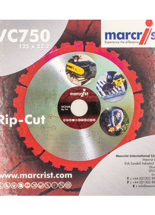 Marcrist VC750 disque à tronçonner rip-cut multimatériaux 230 mm x 22.2 mm( 2360.0230.22 ) pour meuleuses à disque et meuleuses d'angle