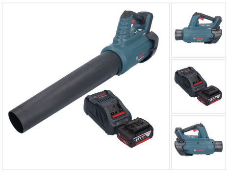 Bosch GBL 18V-750 Soffiatore professionale a batteria 18 V BITURBO Brushless + 1x batteria ricaricabile 5,0 Ah + caricabatterie