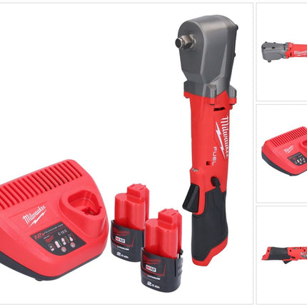 Avvitatore a impulsi a batteria Milwaukee M12 FRAIWF12-202 12 V 1/2" 270 Nm brushless + 2x batteria ricaricabile 2,0 Ah + caricabatterie