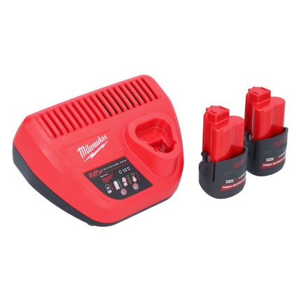Avvitatore a impulsi a batteria Milwaukee M12 FRAIWF12-252 12 V 1/2" 270 Nm brushless + 2x batteria ricaricabile 2,5 Ah + caricabatterie