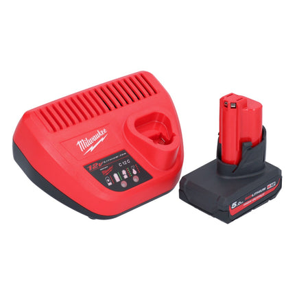 Avvitatore a impulsi a batteria Milwaukee M12 FRAIWF12-501 12 V 1/2" 270 Nm brushless + 1x batteria ricaricabile 5,0 Ah + caricabatterie