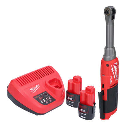 Milwaukee M12 FHIR14LR-202 Cricchetto ad alta velocità a batteria 12 V 47 Nm 1/4" Brushless + 2x batteria 2,0 Ah + caricabatteria