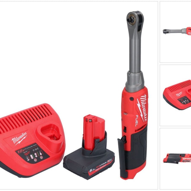 Milwaukee M12 FHIR14LR-501 Cricchetto ad alta velocità con batteria 12 V 47 Nm 1/4" Brushless + 1x batteria 5,0 Ah + caricabatteria