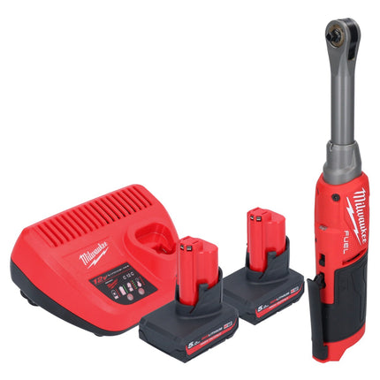 Milwaukee M12 FHIR14LR-502 Cricchetto ad alta velocità a batteria 12 V 47 Nm 1/4" Brushless + 2x batteria 5,0 Ah + caricabatteria
