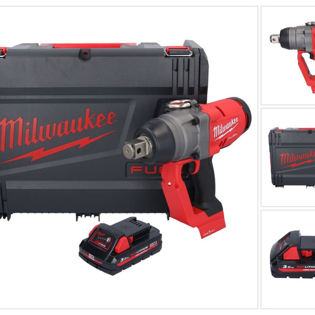 Milwaukee M18 ONEFHIWF1-301X Avvitatore a impulsi a batteria 18 V 2033 Nm 1 Brushless + 1x batteria 3,0 Ah + HD Box - senza caricabatterie