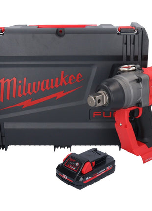 Milwaukee M18 ONEFHIWF1-301X Llave de impacto inalámbrica 18 V 2033 Nm 1″ sin escobillas + 1x batería 3,0 Ah + caja HD - sin cargador