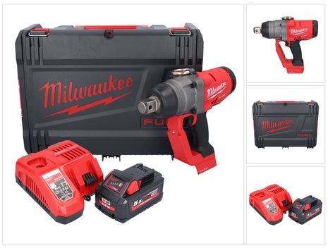 Clé à chocs sans fil Milwaukee M18 ONEFHIWF1-551X 18 V 2033 Nm 1″ brushless + 1x batterie 5,5 Ah + chargeur + boîtier HD