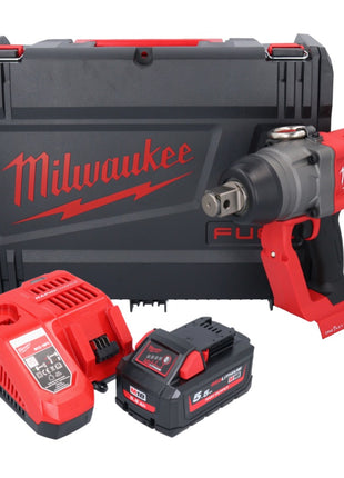 Milwaukee M18 ONEFHIWF1-551X Llave de impacto inalámbrica 18 V 2033 Nm 1″ sin escobillas + 1x batería 5,5 Ah + cargador + caja HD