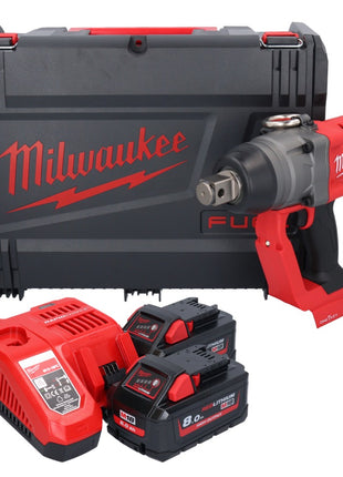 Milwaukee M18 ONEFHIWF1-802X Akku Schlagschrauber 18 V 2033 Nm 1″ Brushless ( 4933459733 ) + 2x Akku 8,0 Ah + Ladegerät + HD Box