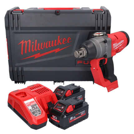 Milwaukee M18 ONEFHIWF1-802X Avvitatore a impulsi a batteria 18 V 2033 Nm 1 Brushless ( 4933459733 ) + 2x batteria 8,0 Ah + caricatore + HD Box