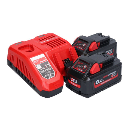 Milwaukee M18 ONEFHIWF1-802X Avvitatore a impulsi a batteria 18 V 2033 Nm 1 Brushless ( 4933459733 ) + 2x batteria 8,0 Ah + caricatore + HD Box