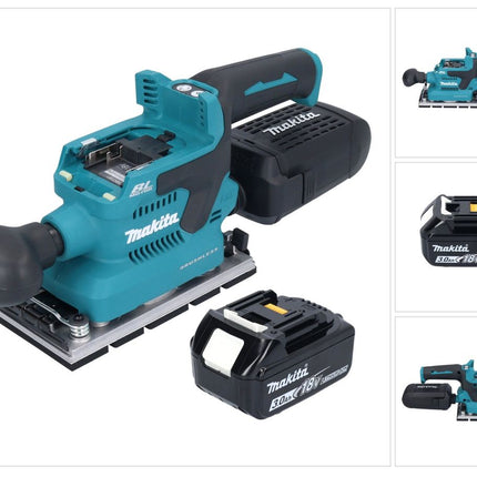 Makita DBO 381 F1U 18 V 93 x 185 mm Levigatrice vibrante a batteria senza spazzole + 1 batteria da 3,0 Ah - senza caricabatterie