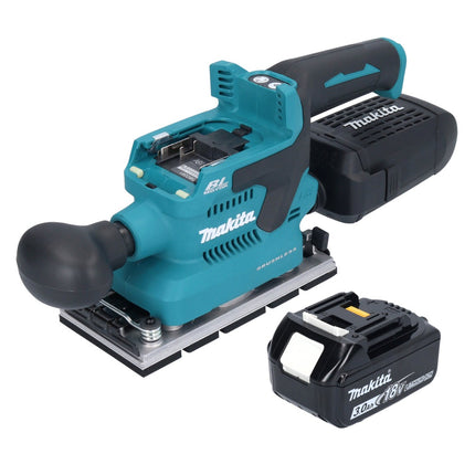 Makita DBO 381 F1U 18 V 93 x 185 mm Levigatrice vibrante a batteria senza spazzole + 1 batteria da 3,0 Ah - senza caricabatterie