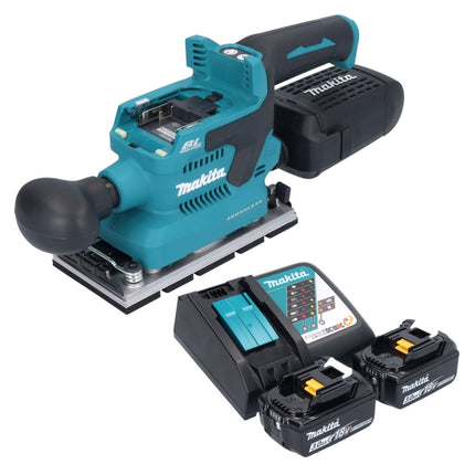 Makita DBO 381 RFU 18 V 93 x 185 mm Vibrofinitrice a batteria senza spazzole + 2 batterie da 3,0 Ah + caricabatterie